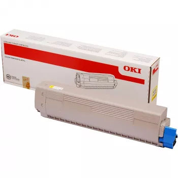 OKI 45862837 (MC853/873/883) cartucho de toner, 7 300 páginas, amarelo