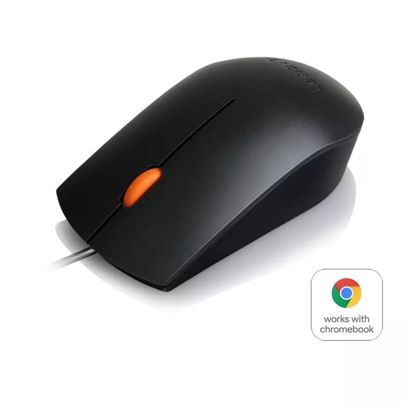Rato com fio USB para ambas as mãos Lenovo GX30M41577 ótico, ligação USB, design para ambas as mãos