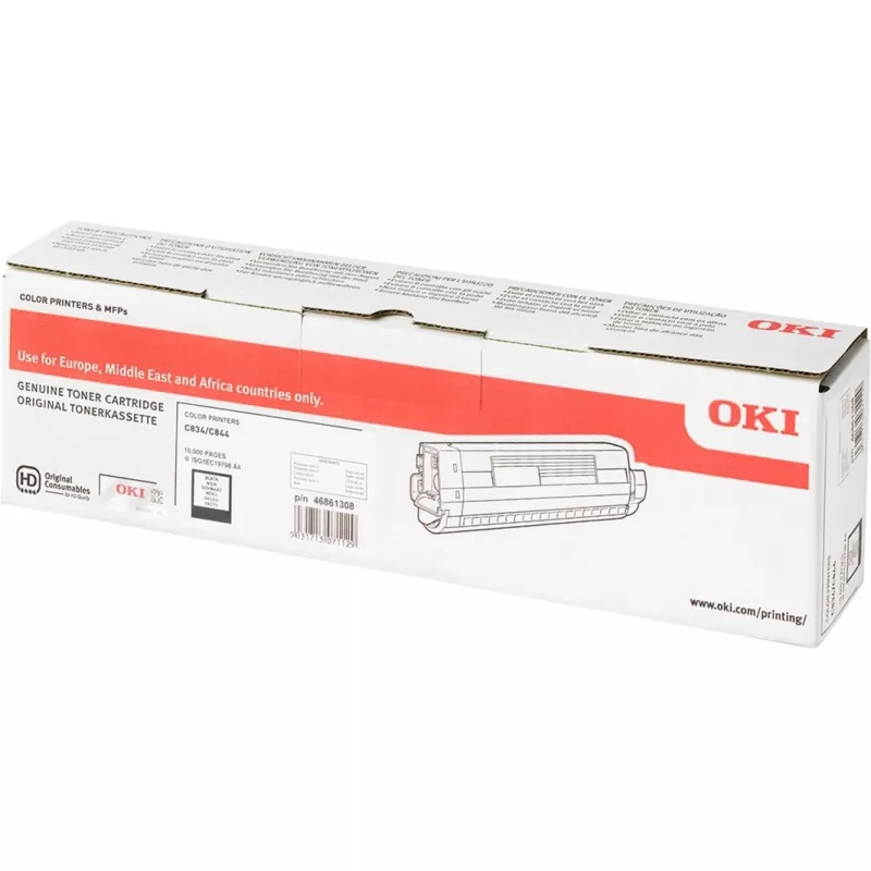 Cassete de toner OKI - 10k páginas - Preto