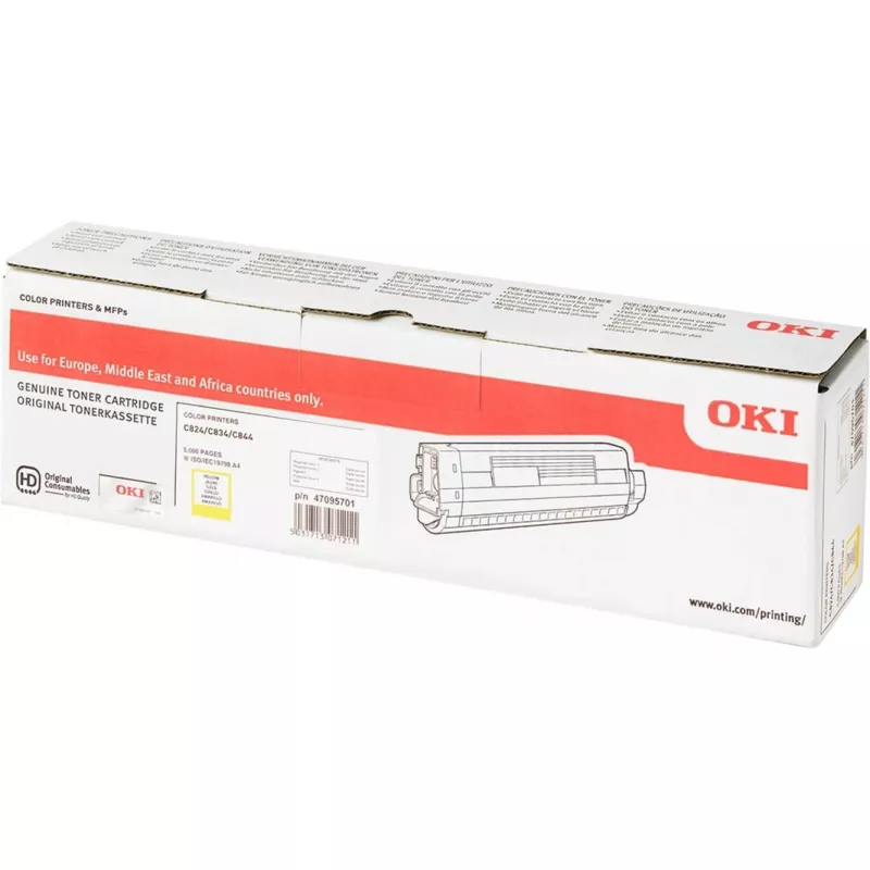 Cartucho de toner OKI - 5k páginas - Amarelo