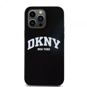 DKNY capa rígida de silicone para iPhone 16 Pro Max 6,9 polegadas com MagSafe, preto
