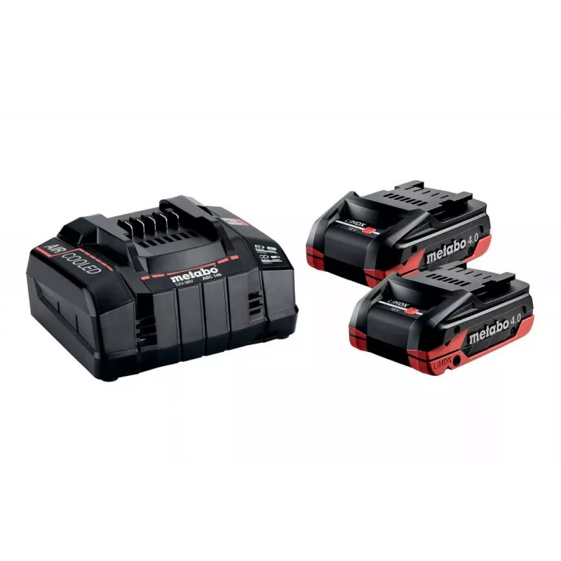 METABO 18V 4.0Ah LiHD Xtreme Bateria 2 Unidades + Carregador ASC 290