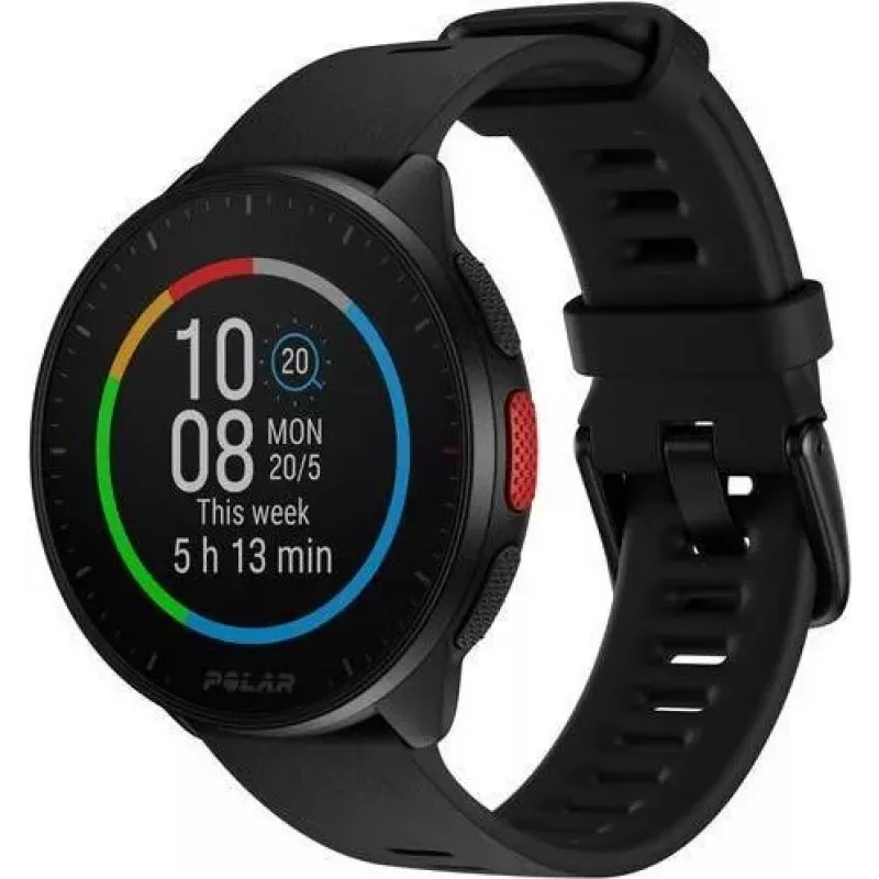 Polar Pacer relógio de corrida com GPS - Night Black - bracelete S/L - ecrã MIP de 1,2