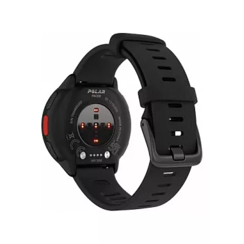 Polar Pacer relógio de corrida com GPS - Night Black - bracelete S/L - ecrã MIP de 1,2
