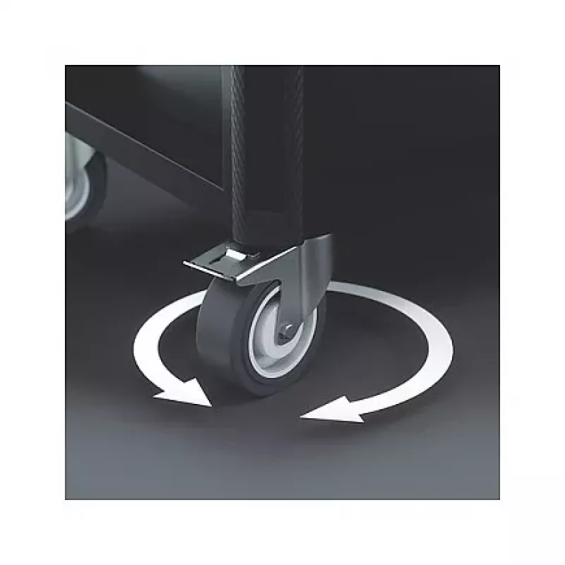 Wera 9700 Tool Rebel carrinho de oficina 1, 7 gavetas, tampo de trabalho em aço inoxidável, verde/preto