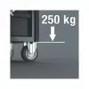 Wera 9700 Tool Rebel carrinho de oficina 1, 7 gavetas, tampo de trabalho em aço inoxidável, verde/preto