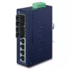 PLANET ISW-621TS15 Switch Fast Ethernet Industrial L2 não gerido com 4x 10/100 + 2x 100Base-FX SC multimodo, montagem em calha DIN/parede, -40 a 75 °C