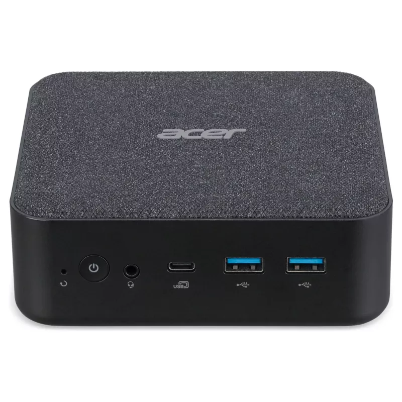 Acer Revo Box RB102-BARR Barebone Mini-PC, Ryzen 5 7430U, 16GB RAM, 512GB SSD, Radeon Graphics, Wi-Fi 6E, Bluetooth, 1GbE, 2.5GbE, Windows 11 Home, preto