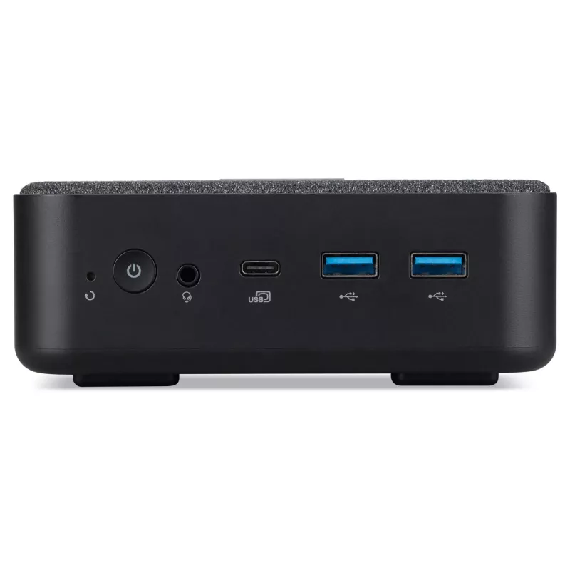 Acer Revo Box RB102-BARR Barebone Mini-PC, Ryzen 5 7430U, 16GB RAM, 512GB SSD, Radeon Graphics, Wi-Fi 6E, Bluetooth, 1GbE, 2.5GbE, Windows 11 Home, preto