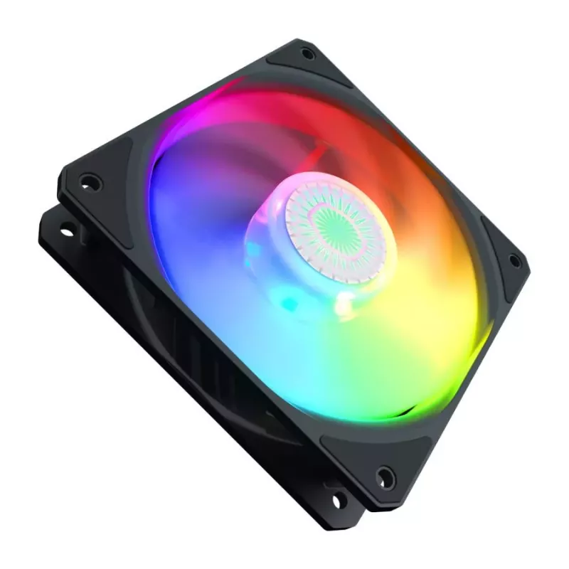 Ventoinha de caixa Cooler Master MasterFan MF120 Lite ARGB de 120 mm, 650–1750 RPM, 120 m³/h, 30 dB, preta