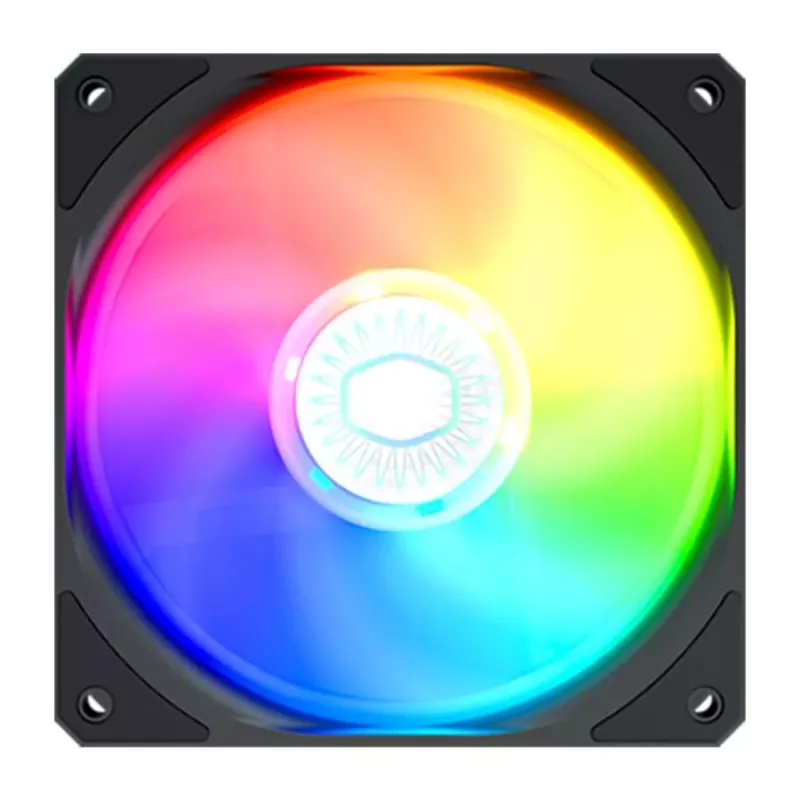 Ventoinha de caixa Cooler Master MasterFan MF120 Lite ARGB de 120 mm, 650–1750 RPM, 120 m³/h, 30 dB, preta