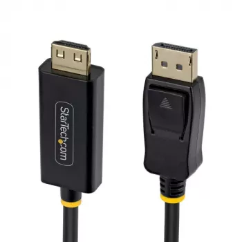 StarTech.com Cabo adaptador DisplayPort para HDMI de 4,5 m com conectores de aperto, 4K 60Hz HDR, preto