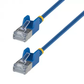 StarTech.com Cabo de rede Cat6a Ultra Slim de 30 cm - ficha RJ-45 macho para ficha RJ-45 macho - azul