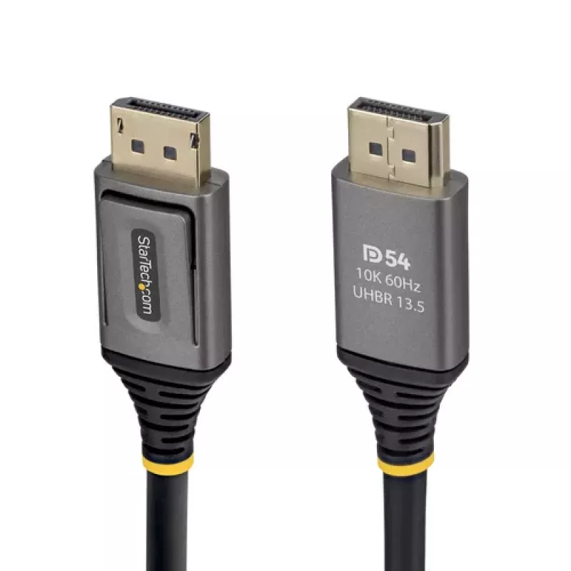 Cabo DisplayPort 2.1 StarTech.com 0,5 m - DP54 - Ficha DisplayPort macho para ficha DisplayPort macho - Preto