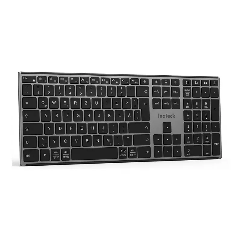 Teclado sem fios ergonómico INATECK QWERTZ Cinzento