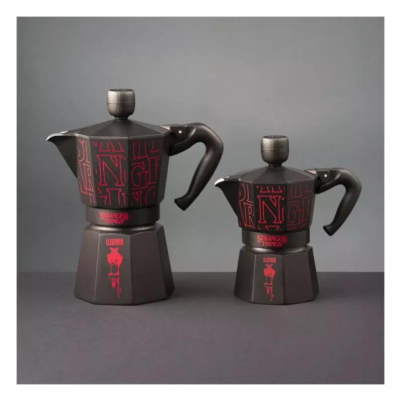 Cafeteira de fogão Bialetti Moka Express Sound Stranger Things 3 chávenas (150 ml) Preto