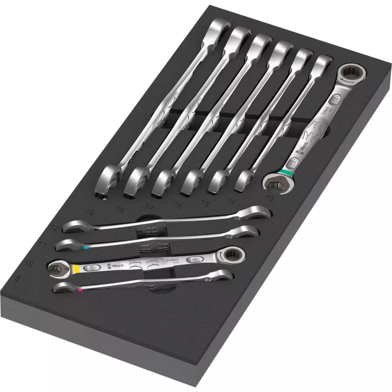 Wera Joker Conjunto de chaves combinadas com catraca 11 peças 8-19 mm