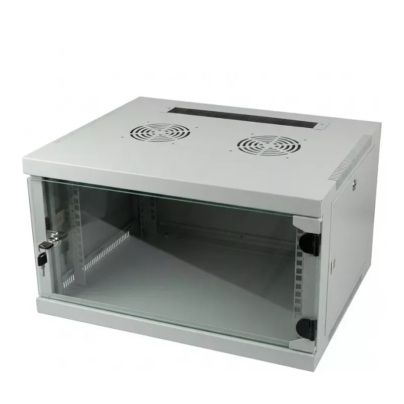 ALLNET Armário de rede de parede 19 polegadas 4U 1 peça 594x541mm cinzento-claro série SMQ