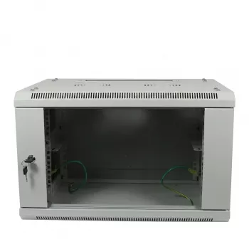 ALLNET Armário de rede de parede 19 polegadas 6U 600x600mm cinzento-claro Flat Pack série SMA