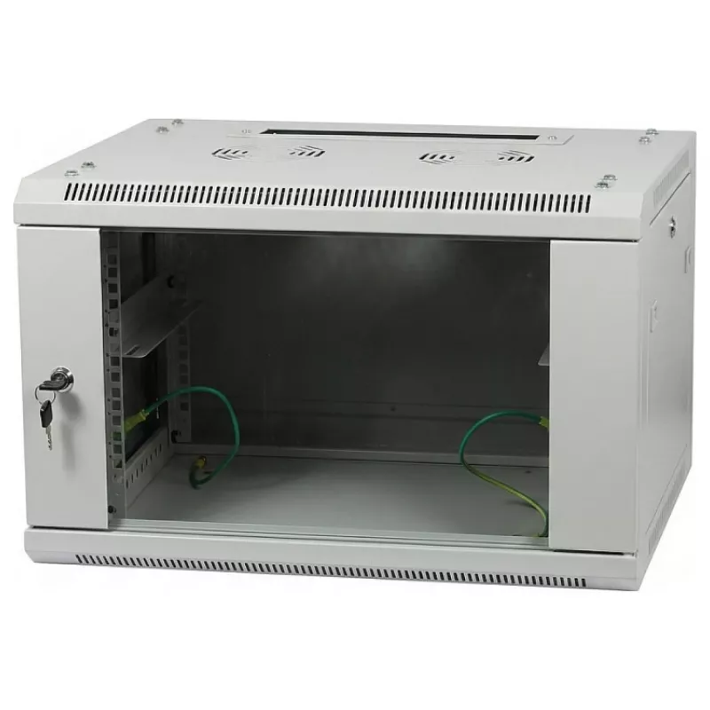 ALLNET Armário de rede de parede 19 polegadas 15U 1 peça profundidade 600mm cinzento-claro Flat Pack série SMA