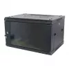 ALLNET Armário de rede de parede 19 polegadas 12U 1 peça profundidade 450mm preto desmontado como kit série SMA