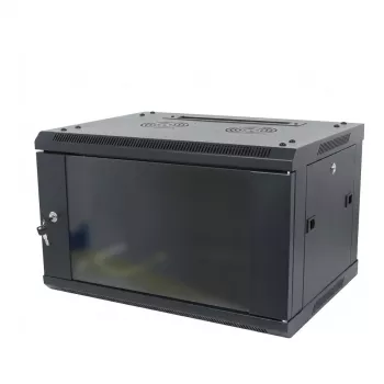 ALLNET Série SMA Armário de rede de parede 19 polegadas 9U 1 peça 600mm profundidade preto Flat Pack