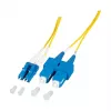 EFB Elektronik O0360.1-1.2 Cabo de patch de fibra ótica 1 m LC Duplex para SC Duplex OS2 Monomodo amarelo