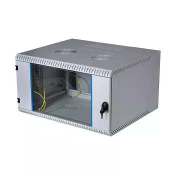EFB Armário de parede 19 polegadas 12U, basculante, 2 peças, RAL 7035, profundidade 500 mm