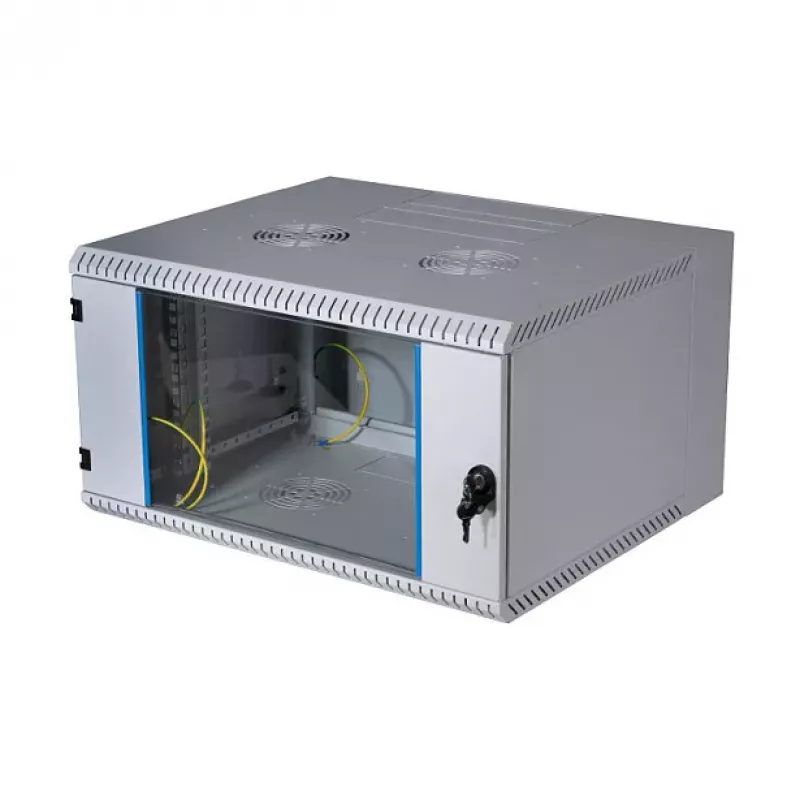 EFB Armário de parede 19 polegadas 12U, basculante, 2 peças, RAL 7035, profundidade 500 mm