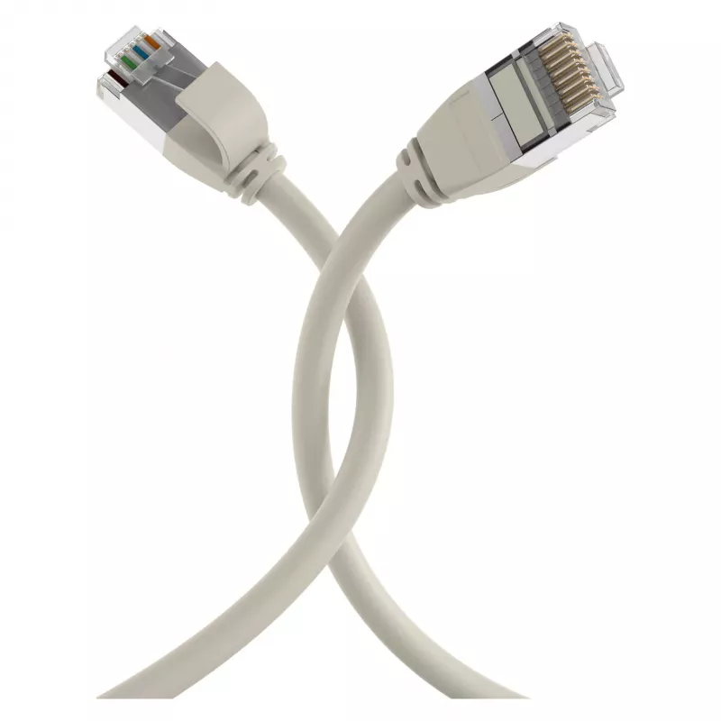 EFB Elektronik Cabo de patch RJ45 Cat.6A U/FTP TPE 4mm Ultraflex cinzento 1m