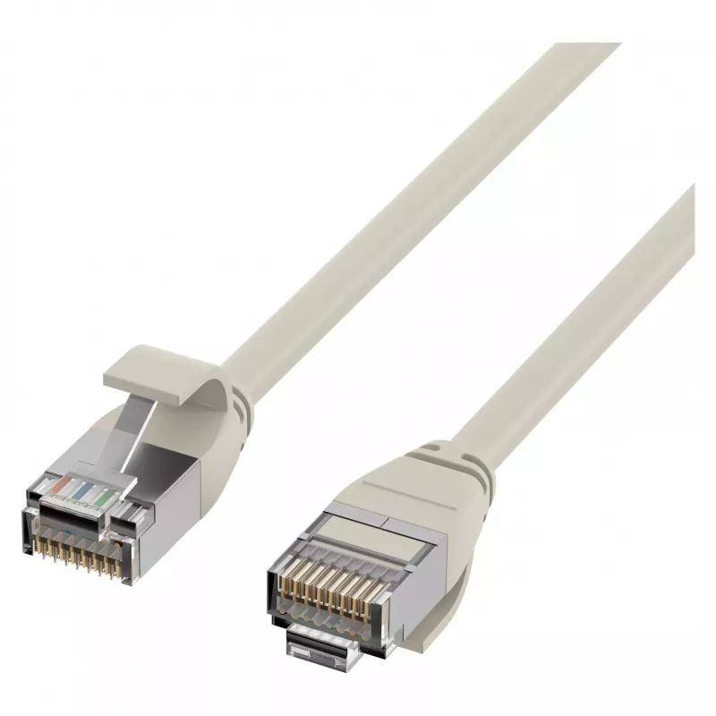 EFB Elektronik Cabo de patch RJ45 Cat.6A U/FTP TPE 4mm Ultraflex cinzento 1m