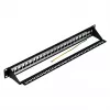 EFB Painel de distribuição 19 polegadas 1U 24 portas blindado Cat.6A preto RAL9005