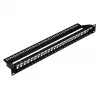 EFB Painel de distribuição 19 polegadas 1U 24 portas blindado Cat.6A preto RAL9005