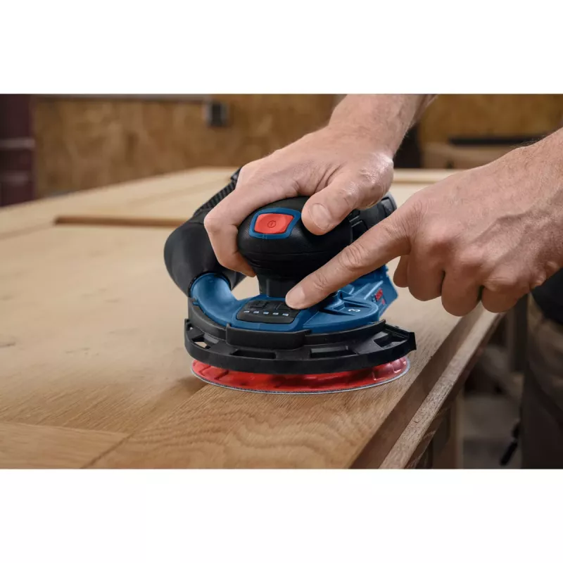 Bosch Professional GEX 12V-150-3 Lixadeira excêntrica a bateria (12V, 150 mm, motor Brushless EC, em L-BOXX)