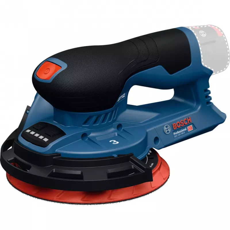 Bosch Professional GEX 12V-150-3 Lixadeira excêntrica a bateria (12V, 150 mm, motor Brushless EC, em L-BOXX)