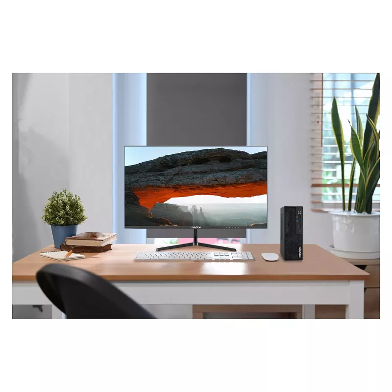 MEDION Picoworx T80 III Mini PC, Intel Core Ultra 7 258V, 32 GB RAM, 1 TB SSD, Windows 11 Pro, preto