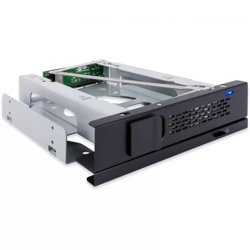ICY DOCK TurboSwap MB171SP-1B gaveta amovível sem tabuleiro e sem ventoinha para HDD SAS/SATA de 3,5 polegadas, para baía de 5,25 polegadas