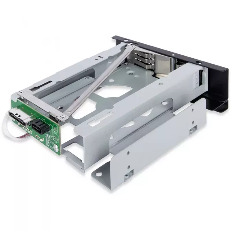 ICY DOCK TurboSwap MB171SP-1B gaveta amovível sem tabuleiro e sem ventoinha para HDD SAS/SATA de 3,5 polegadas, para baía de 5,25 polegadas