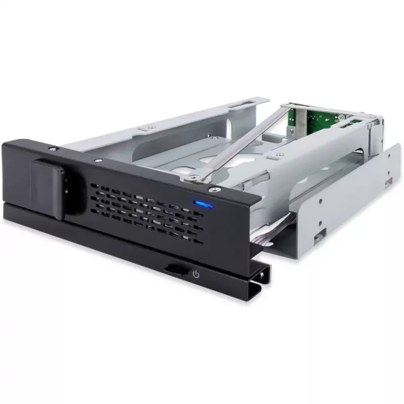 ICY DOCK TurboSwap MB171SP-1B gaveta amovível sem tabuleiro e sem ventoinha para HDD SAS/SATA de 3,5 polegadas, para baía de 5,25 polegadas