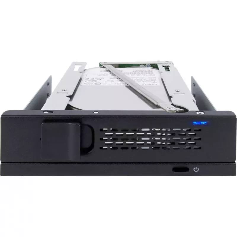 ICY DOCK TurboSwap MB171SP-1B gaveta amovível sem tabuleiro e sem ventoinha para HDD SAS/SATA de 3,5 polegadas, para baía de 5,25 polegadas