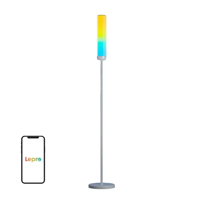 Lepro O1 AI Floor Lamp - Candeeiro de pé inteligente, 2000 lúmenes, RGB+CCT, Wi-Fi, compatível com Alexa/Google Assistant