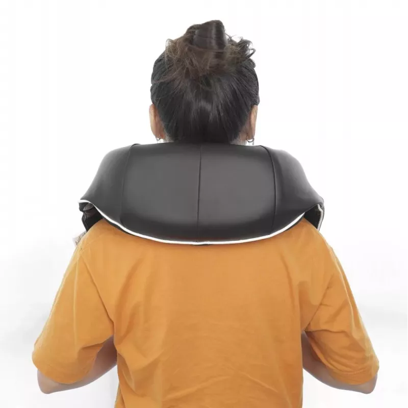 RENPHO U-Neck 1 Massajador de pescoço e ombros Shiatsu com calor, 8 nós de rotação bidirecional, 3 níveis de velocidade, Preto