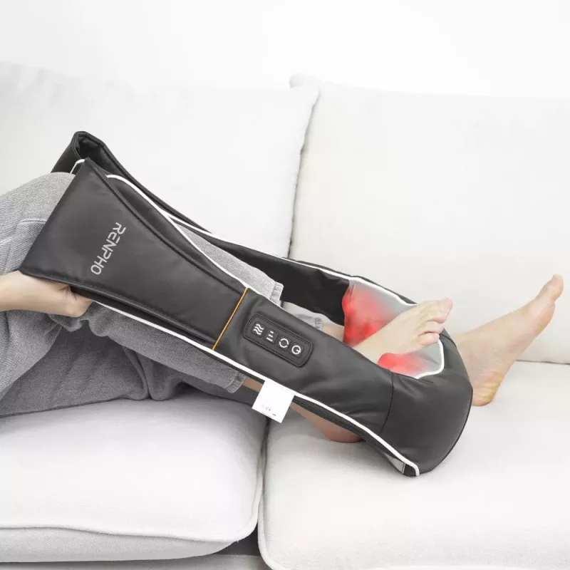 RENPHO U-Neck 1 Massajador de pescoço e ombros Shiatsu com calor, 8 nós de rotação bidirecional, 3 níveis de velocidade, Preto