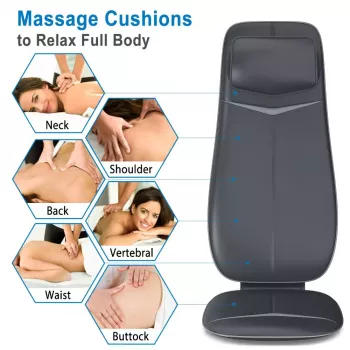 RENPHO Almofada de massagem para pescoço e costas Preto (PEU-RF-BM076-BK)