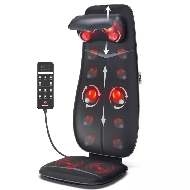 RENPHO Almofada de massagem para pescoço e costas Preto (PEU-RF-BM076-BK)
