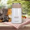Maestro MR-1646-80 Termo de refeições 0,8 L Garrafa térmica de aço inoxidável para alimentos com colher dobrável
