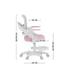 Cadeira giratória MARK ADLER Junior 4.3 rosa-cinzento