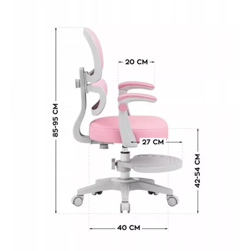 Cadeira de escritório giratória MARK ADLER Junior 4.4 rosa