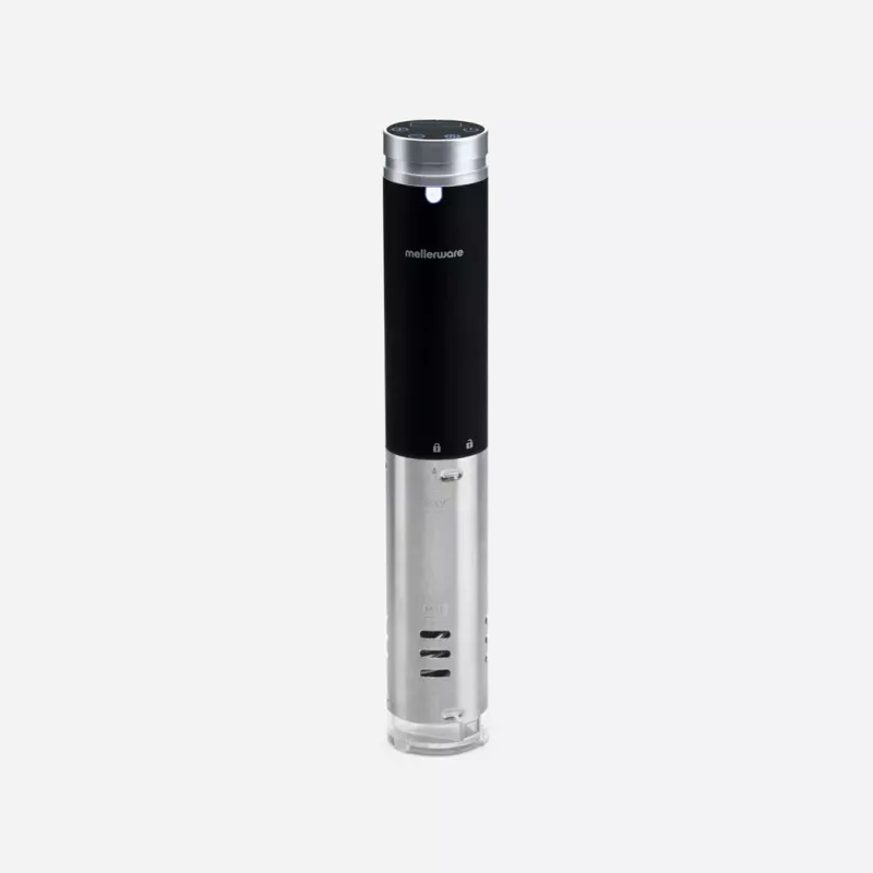 Aparelho de sous vide Mellerware Cheffy preto, aço inoxidável