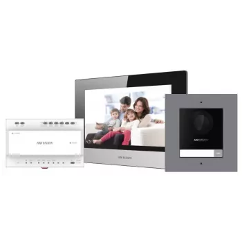Kit de videoporteiro Wi-Fi Hikvision DS-KIS702Y 2-Wire
